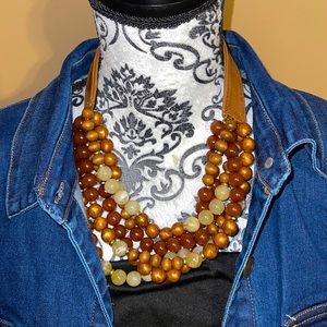 Leather and Bead Necklace